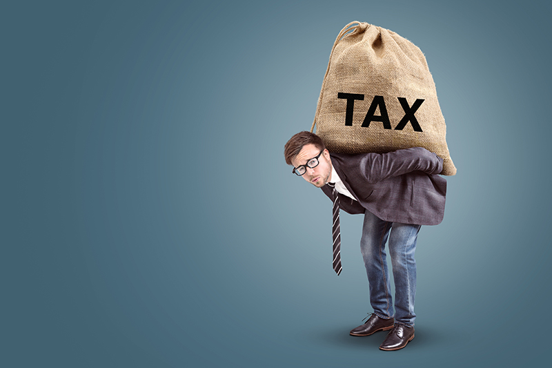 Man with tax burden